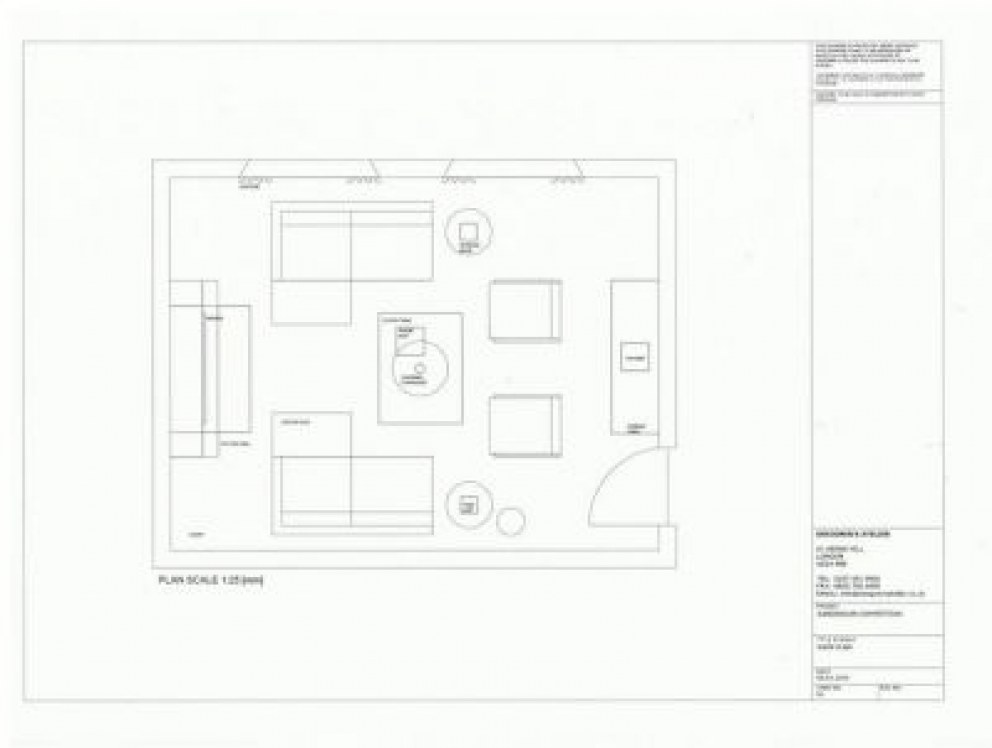 Homes & Gardens competition in association with Sanderson. | Living Room Plan Scale 1:25 - Dagmar Holubova | Interior Designers